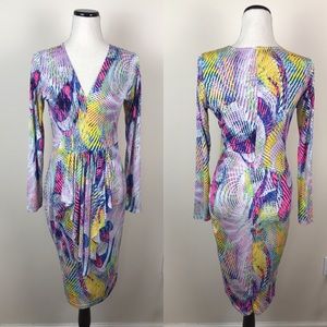 Color pop form fitting dress